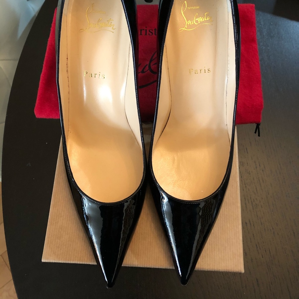 *NEW* Christian Louboutin 85MM Black Patent Pump